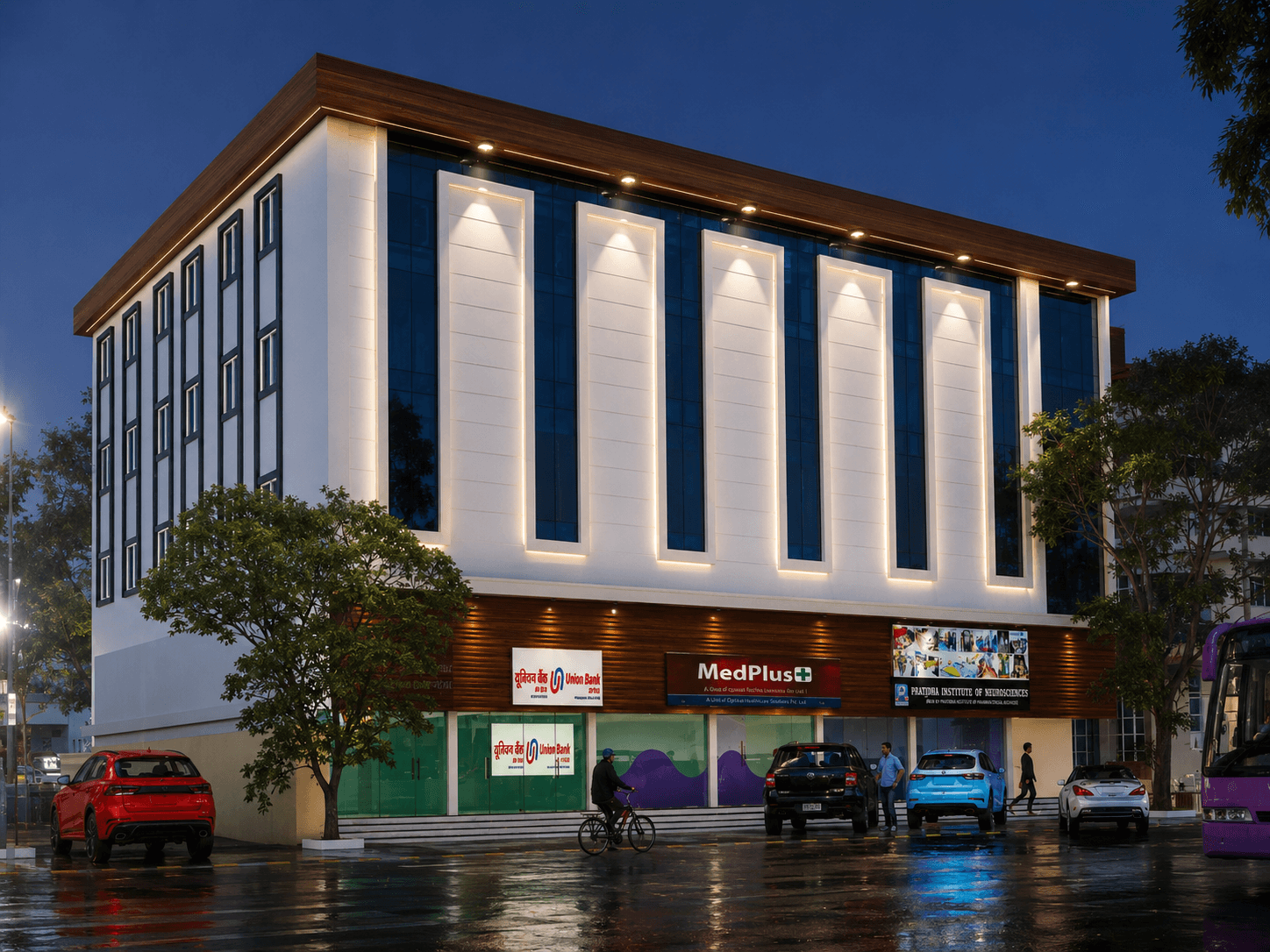 Bhat Bhai Builders commercial elevation